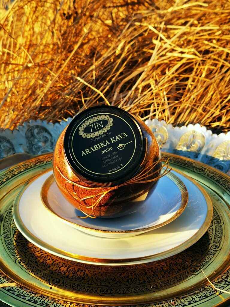 Arabika kavos pupelės, maltos